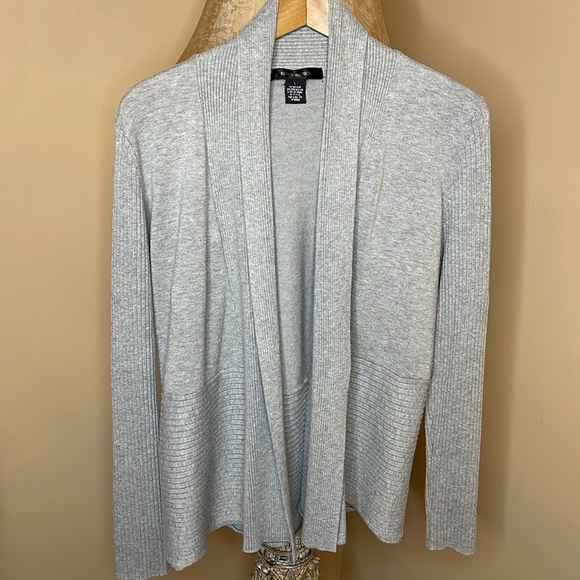 89 TH & Madison Open Grey Cardigan Size Large - Picture 3 of 11